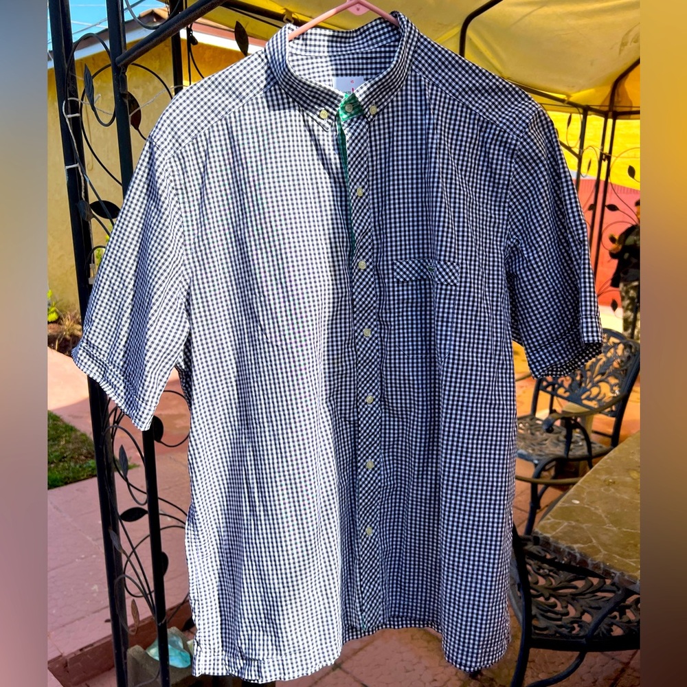 Lacoste button down checkered shirt gently used!